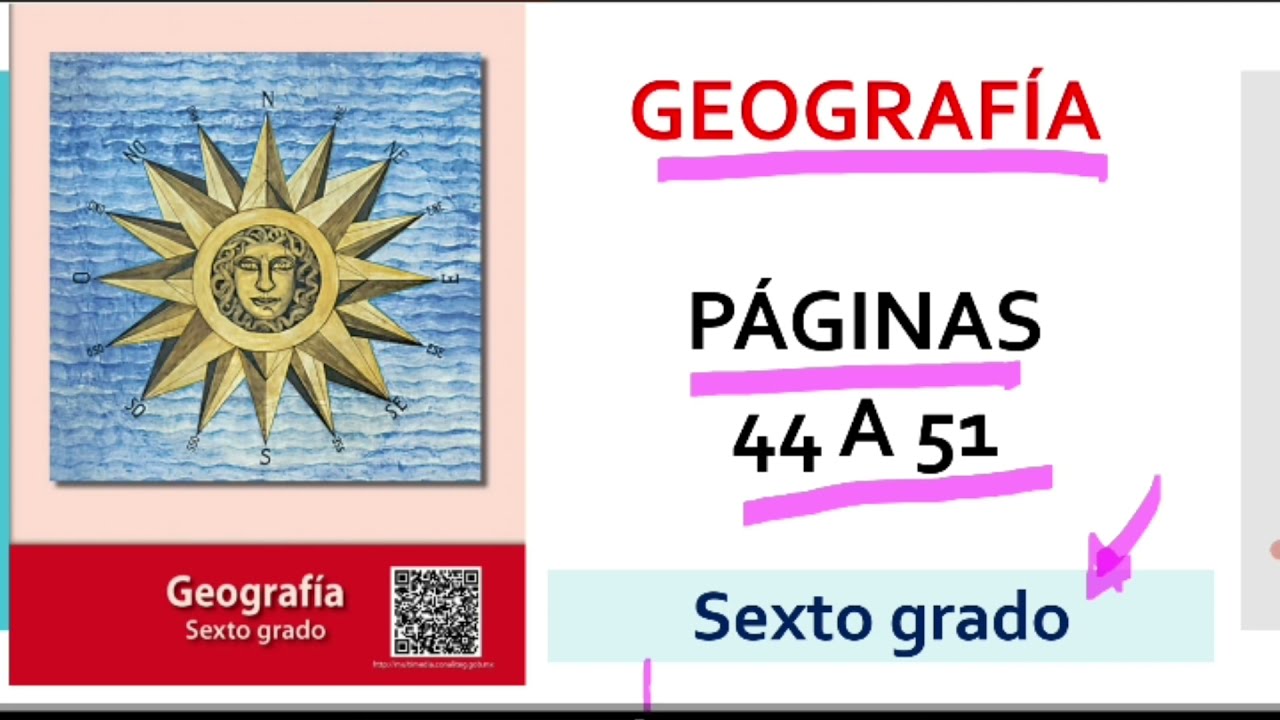 Páginas de geografía para sexto grado