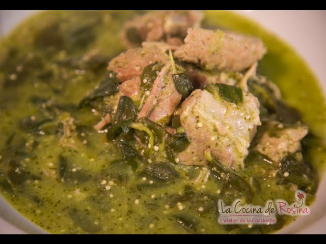 Receta: Cerdo en salsa verde con verdolagas