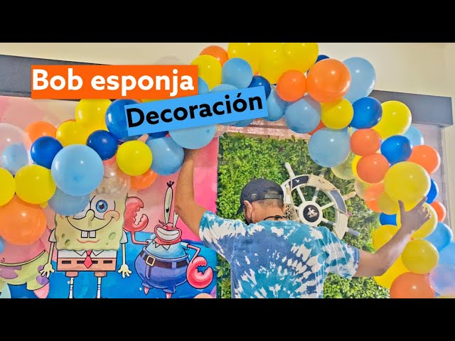 Decoración con globos inspirada en Bob Esponja: Decora con globos al estilo de Bob Esponja