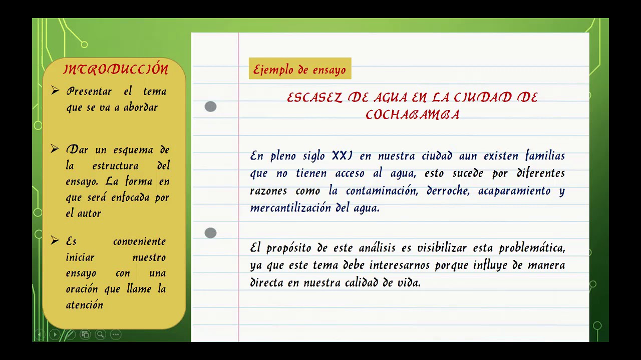 Ensayo: la escasez de agua