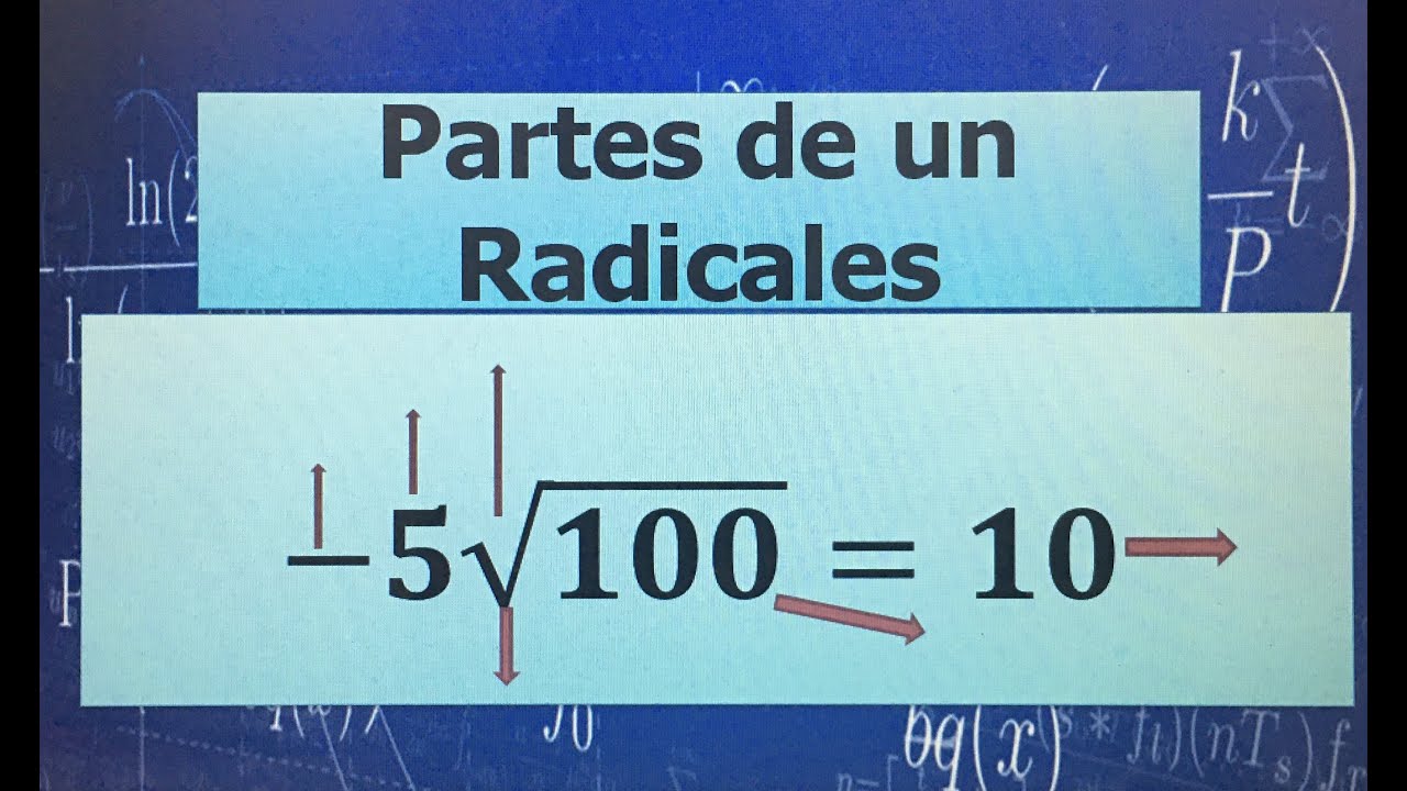 Las partes de un radical