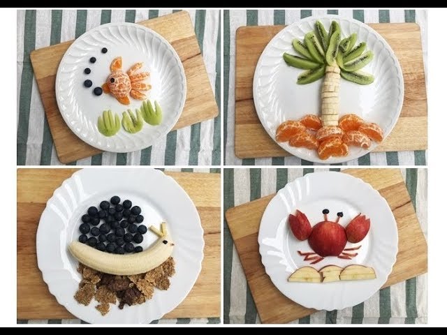 Animales divertidos hechos con frutas