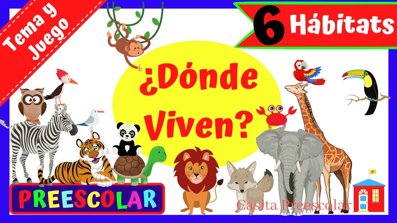 Dónde viven los animales: actividad escolar