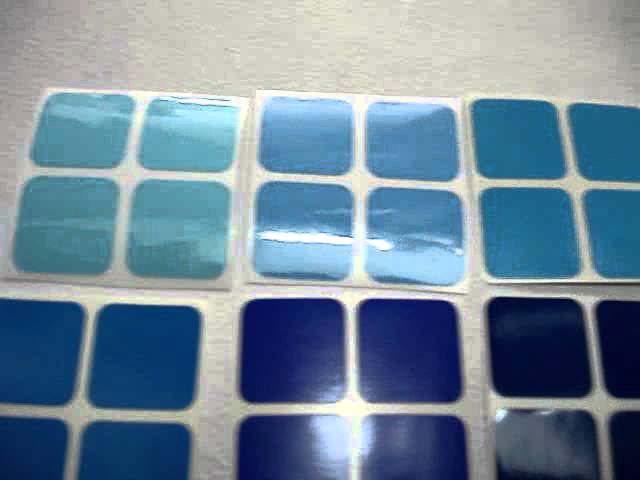 Gama de tonos azules y sus nombres