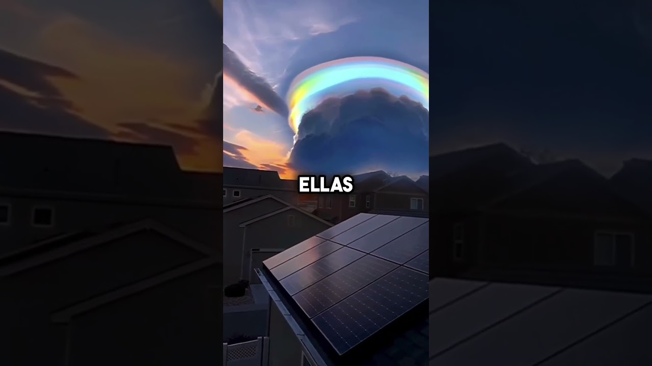 Observa un arcoíris en una nube
