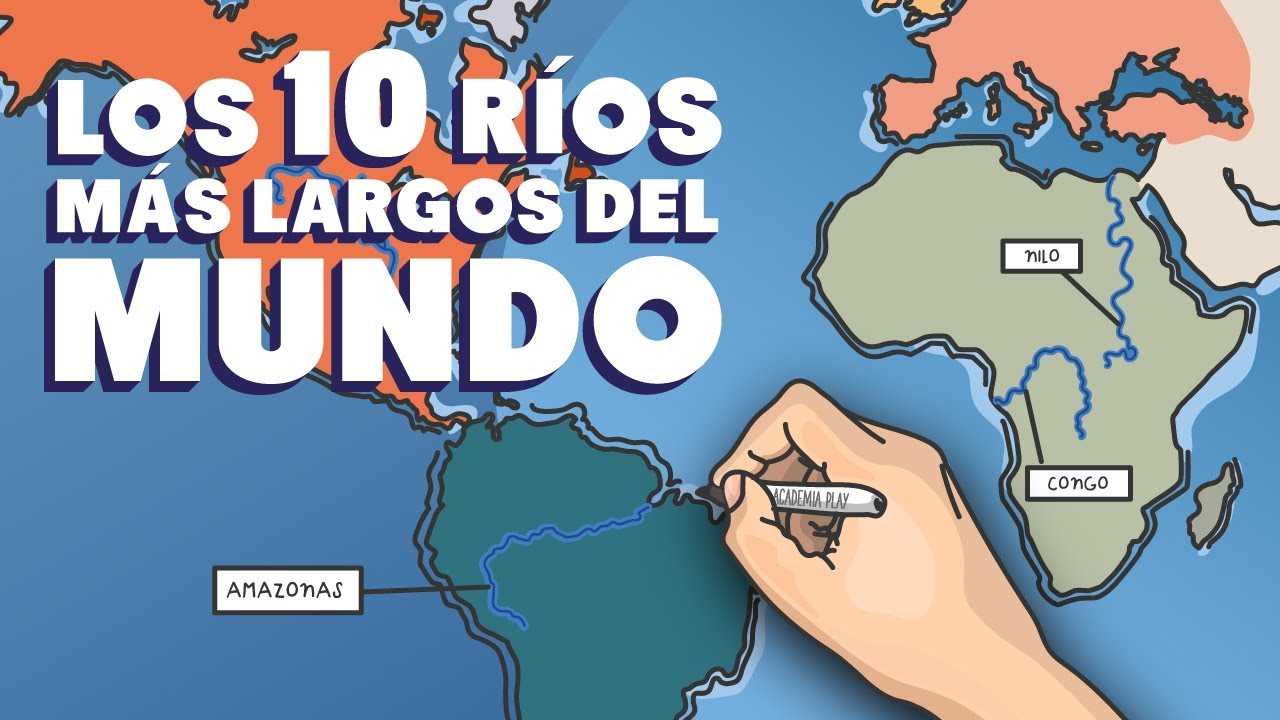 Planisferio de ríos y lagos mundiales