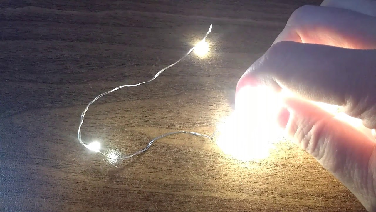 Serie de luces LED con pilas
