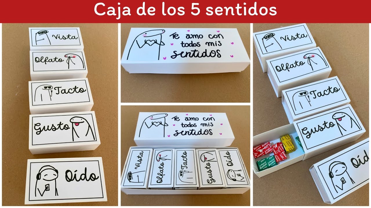 Frases sobre la caja de los 5 sentidos