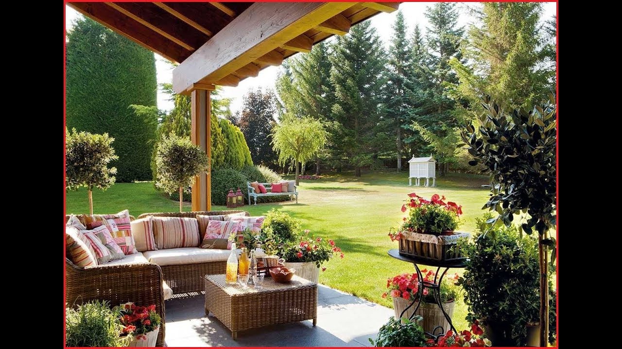 Ideas para jardines exteriores en casas de campo