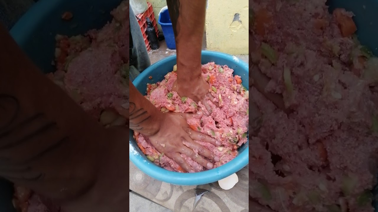 Preparación de aserrín para perros