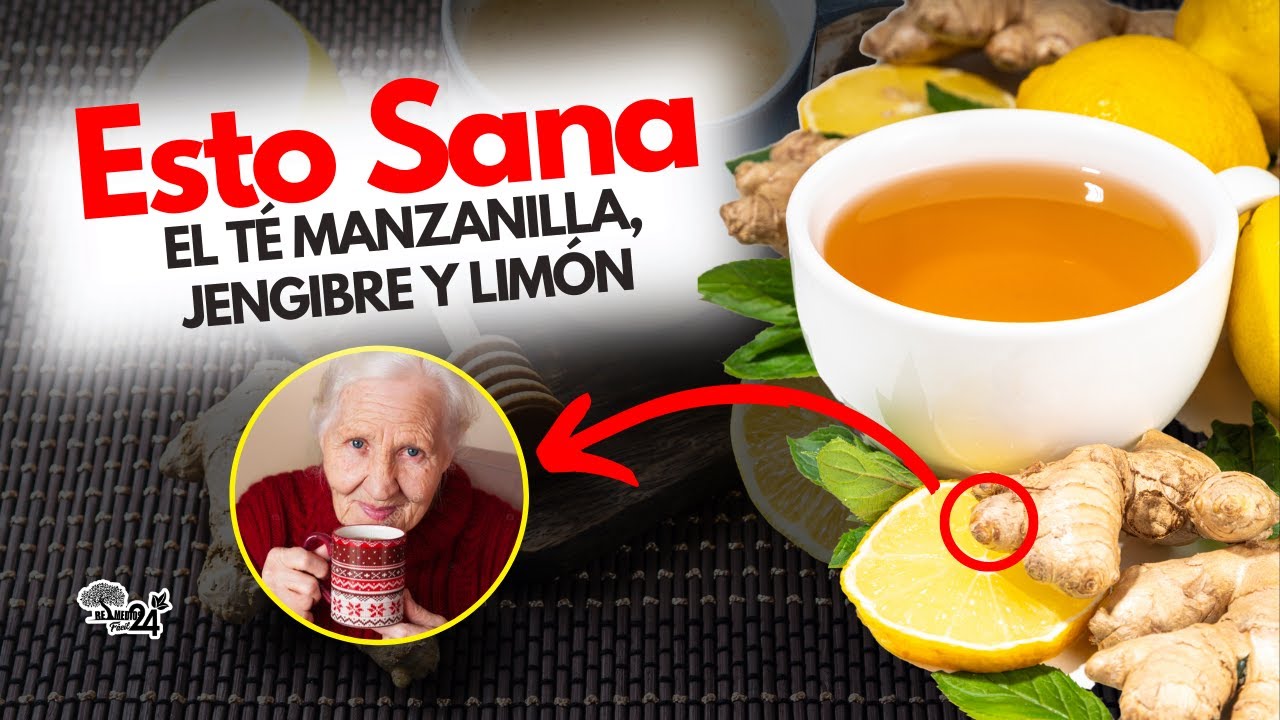 Té reconfortante de manzanilla limón y jengibre