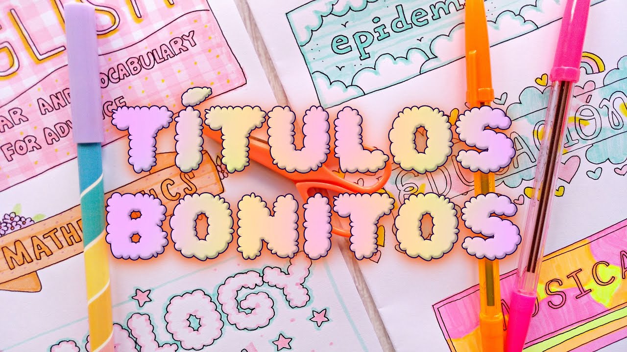Títulos atractivos con hojas de colores
